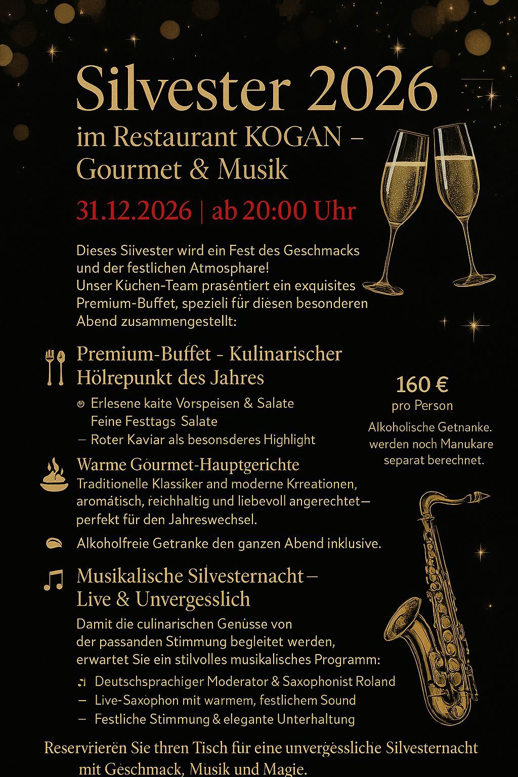 events in restoran Kogan in Rostock Weinachten 2025